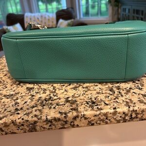 Coach Green Shoulder Bag with Structured Design